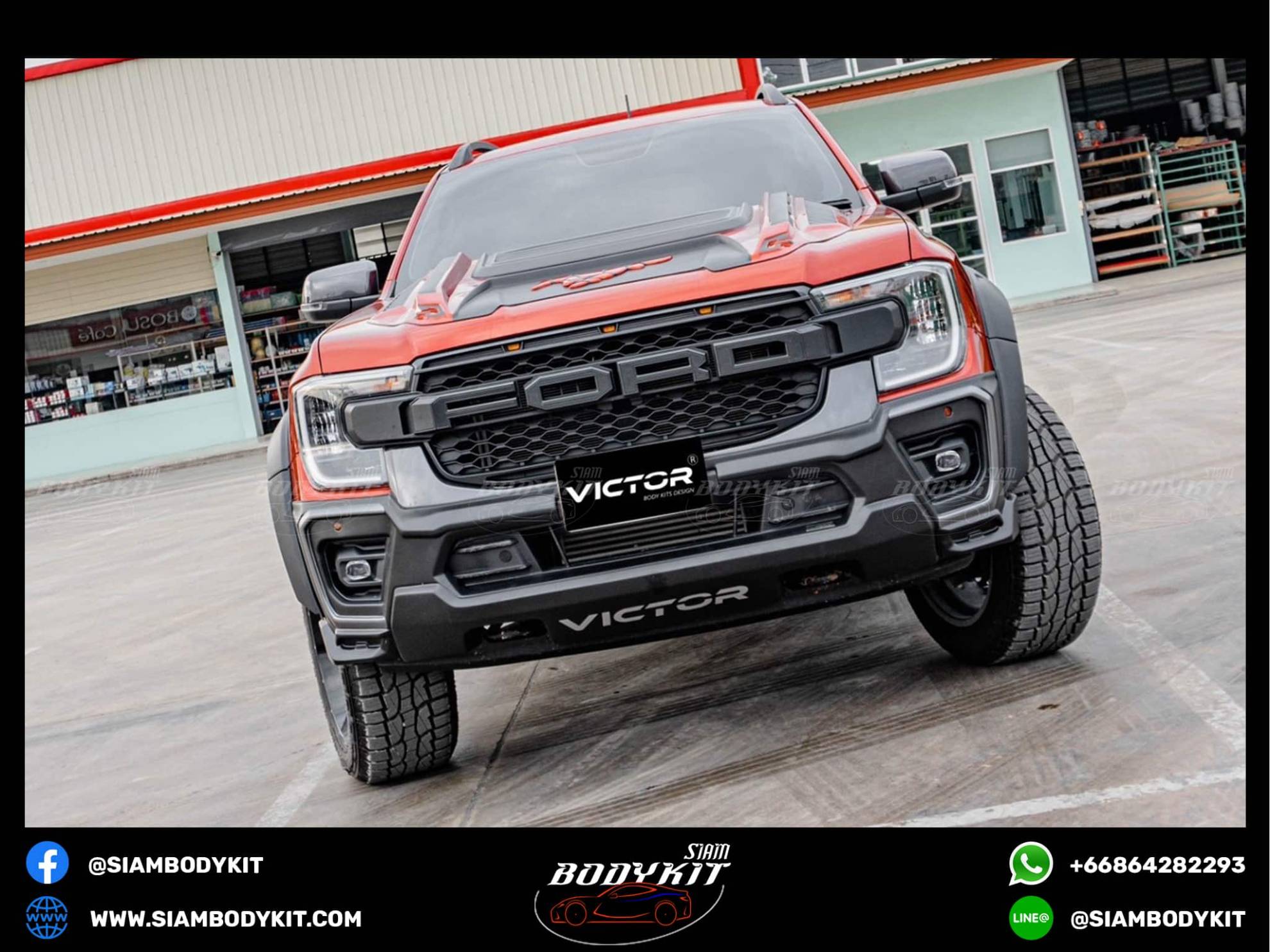Victor Body kit for Ford Ranger 2022-2023 Next Gen Wildtrak (Matte Black)