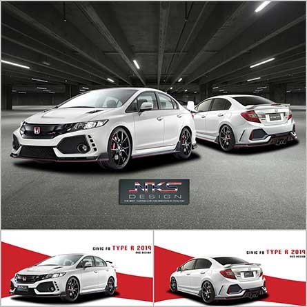 Bodykit for Civic FB Civic FB 2012 Type R 2020 FK Style - TRGTW星博國際貿易有限公司